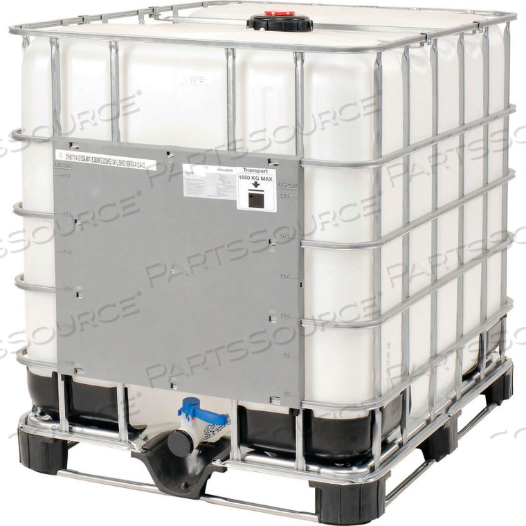 IBC CONTAINER 330 GALLON UN APPROVED WITH COMPOSITE METAL PALLET BASE 