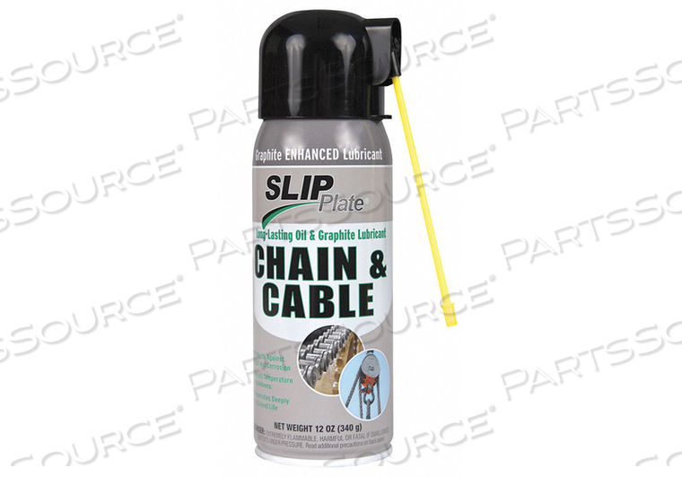 CHAINWIREROPE LUBE 12 OZ. AEROSOL by Slip Plate CHAINWIREROPE LUBE 12 OZ. AEROSOL by Slip Plate