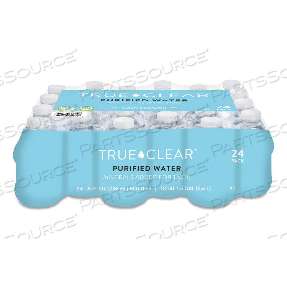 PURIFIED BOTTLED WATER, 8 OZ BOTTLE by True Clear PURIFIED BOTTLED WATER, 8 OZ BOTTLE by True Clear