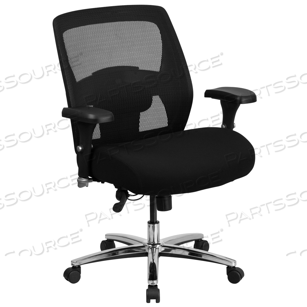 HERCULES SERIES 24/7 INTENSIVE USE BIG & TALL 500 LB. RATED BLACK MESH EXECUTIVE ERGONOMIC OFFICE CHAIR WITH RATCHET BACK by Flash Furniture