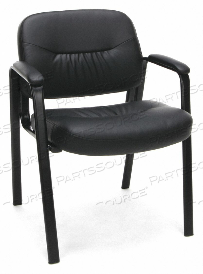 SIDE CHAIR BLACK FIXED ARMS BACK 18 H 