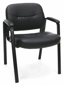 SIDE CHAIR BLACK FIXED ARMS BACK 18 H by OFM Inc