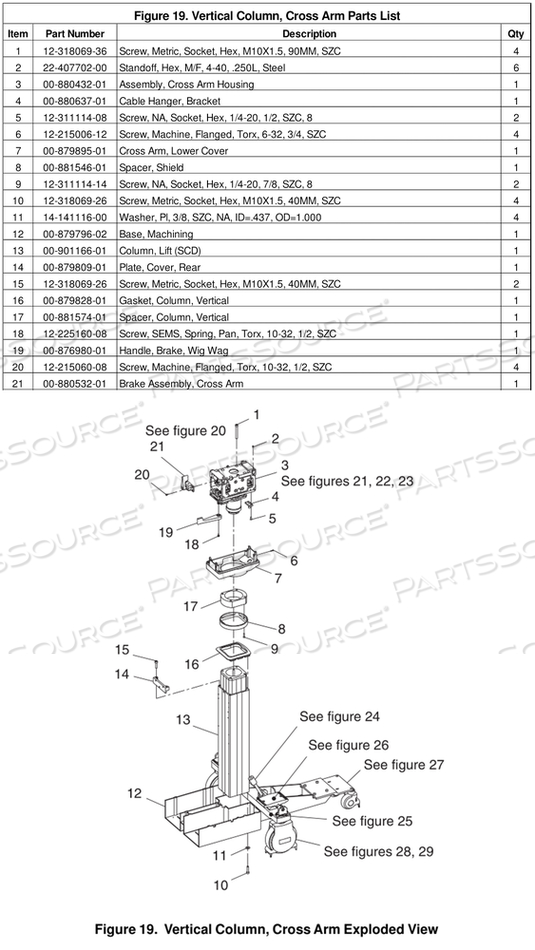 LIFT COLUMN REPLACEMENT KIT by OEC Medical Systems (GE Healthcare)