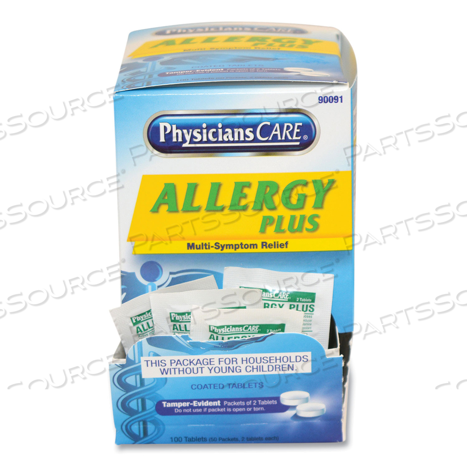 ALLERGY ANTIHISTAMINE MEDICATION, 50 DOSES OF TWO TABLETS by Physicianscare ALLERGY ANTIHISTAMINE MEDICATION, 50 DOSES OF TWO TABLETS by Physicianscare