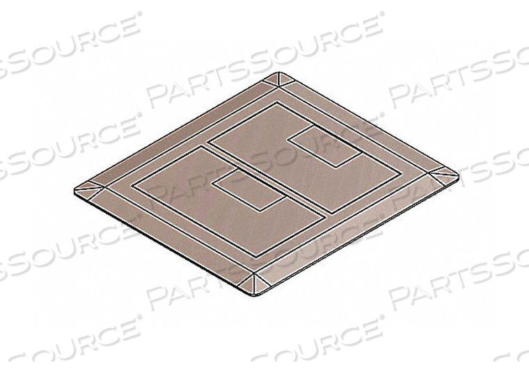 RECTANGULAR FLOOR BOX CVR 2-GANG CARAMEL by Carlon