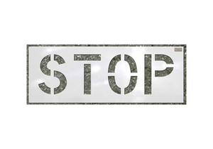 STENCIL STOP 24 X 12 IN. by C.H. Hanson