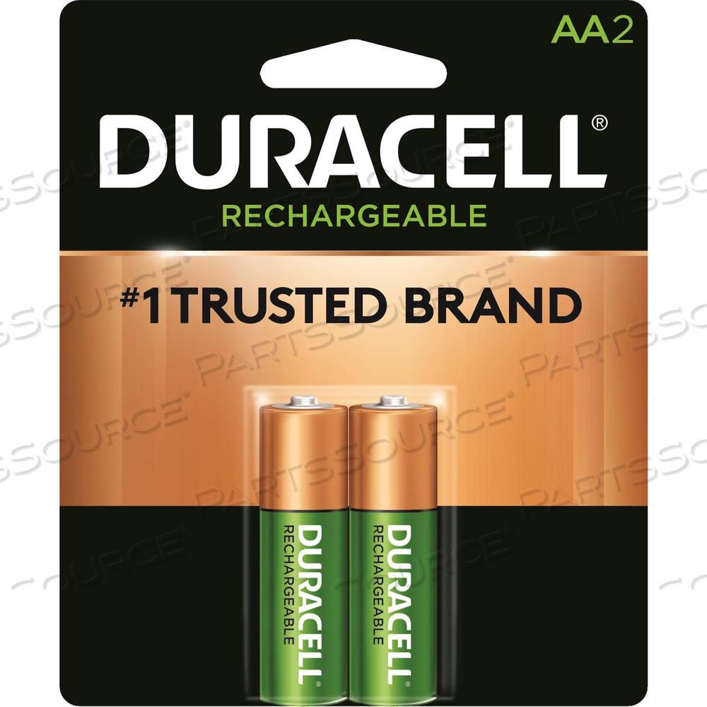 NL1500B2N DURACELL-RECHARGEABLE NIMH BATTERIES,AA,2 PACK 