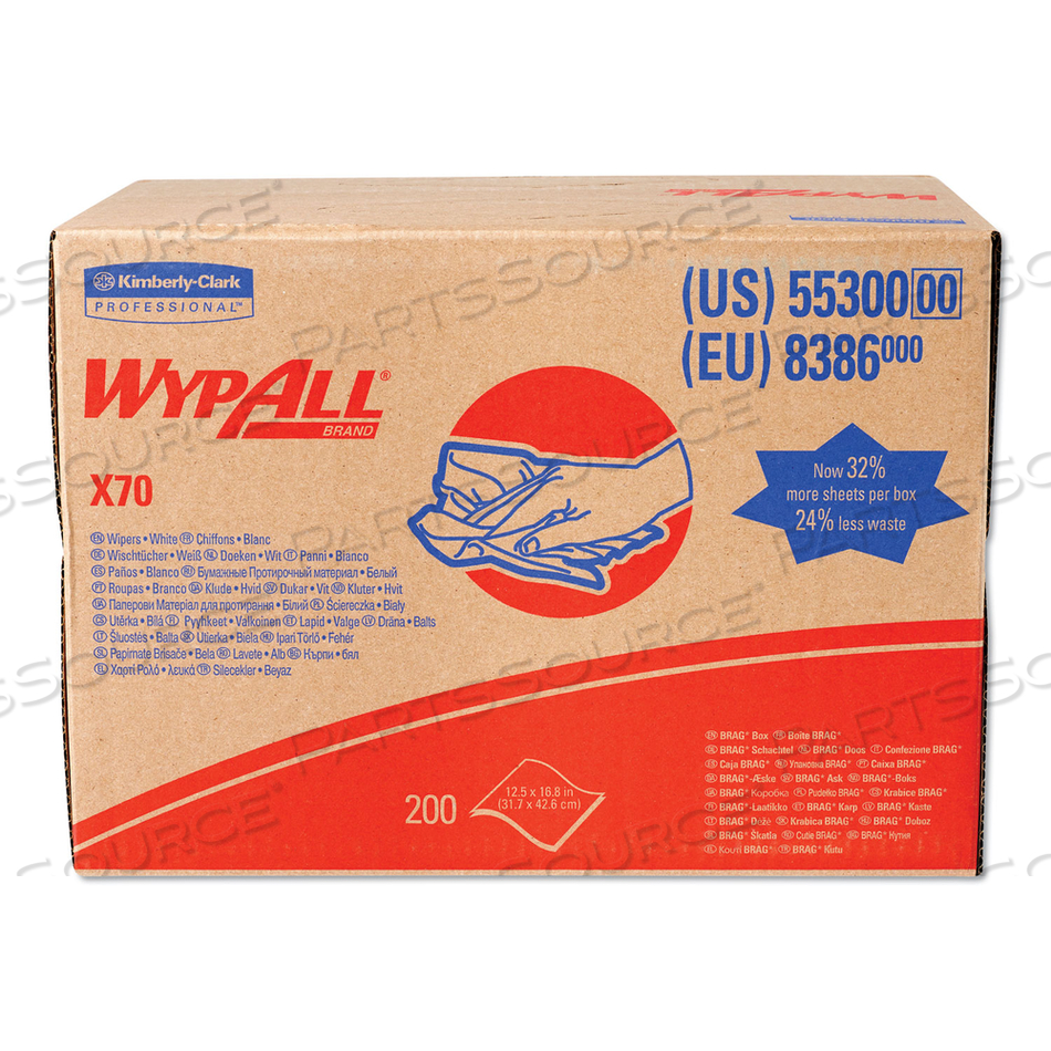 X70 CLOTHS, 12.5 X 16.8, WHITE by WypAll