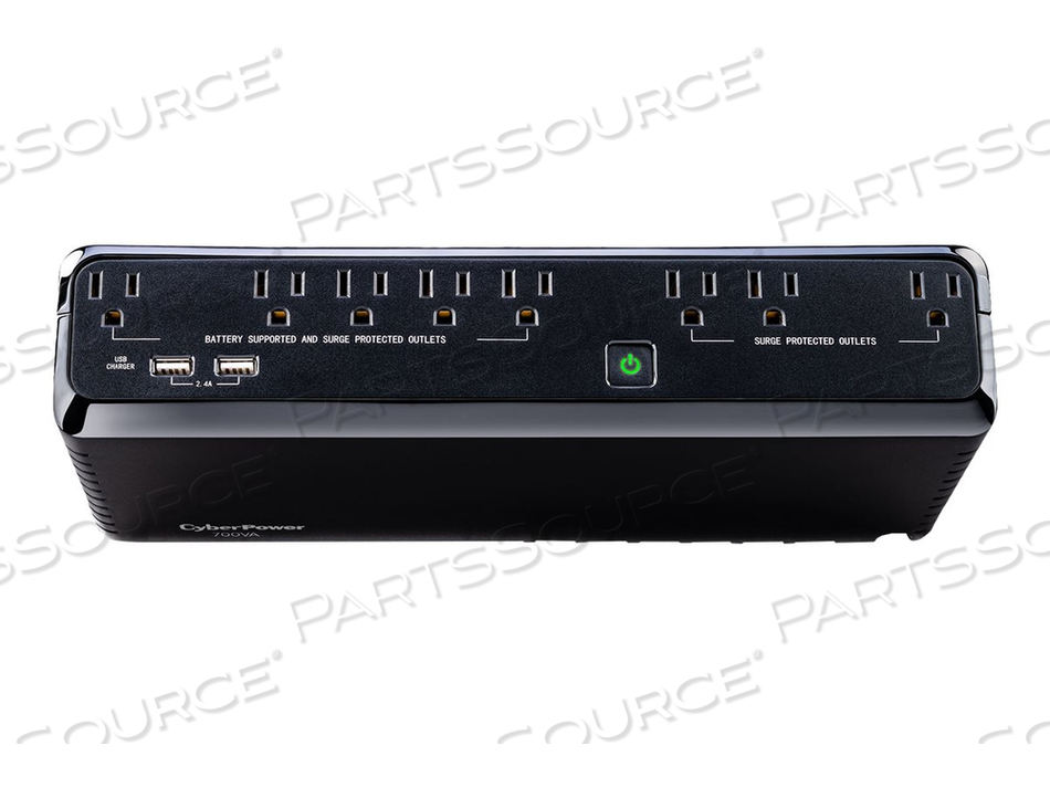 SL700U, STANDBY SERIES, UPS, AC 120 V, 370 WATT, 700 VA, 5.5 AH, USB, OUTPUT CONNECTORS: 8, BLACK by CyberPower