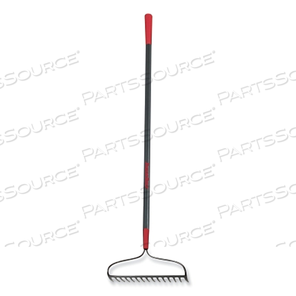 BOW RAKE, 16.25 IN W, FORGED STEEL, 15 TINE, 60 IN FIBERGLASS HANDLE by Razor-Back BOW RAKE, 16.25 IN W, FORGED STEEL, 15 TINE, 60 IN FIBERGLASS HANDLE by Razor-Back