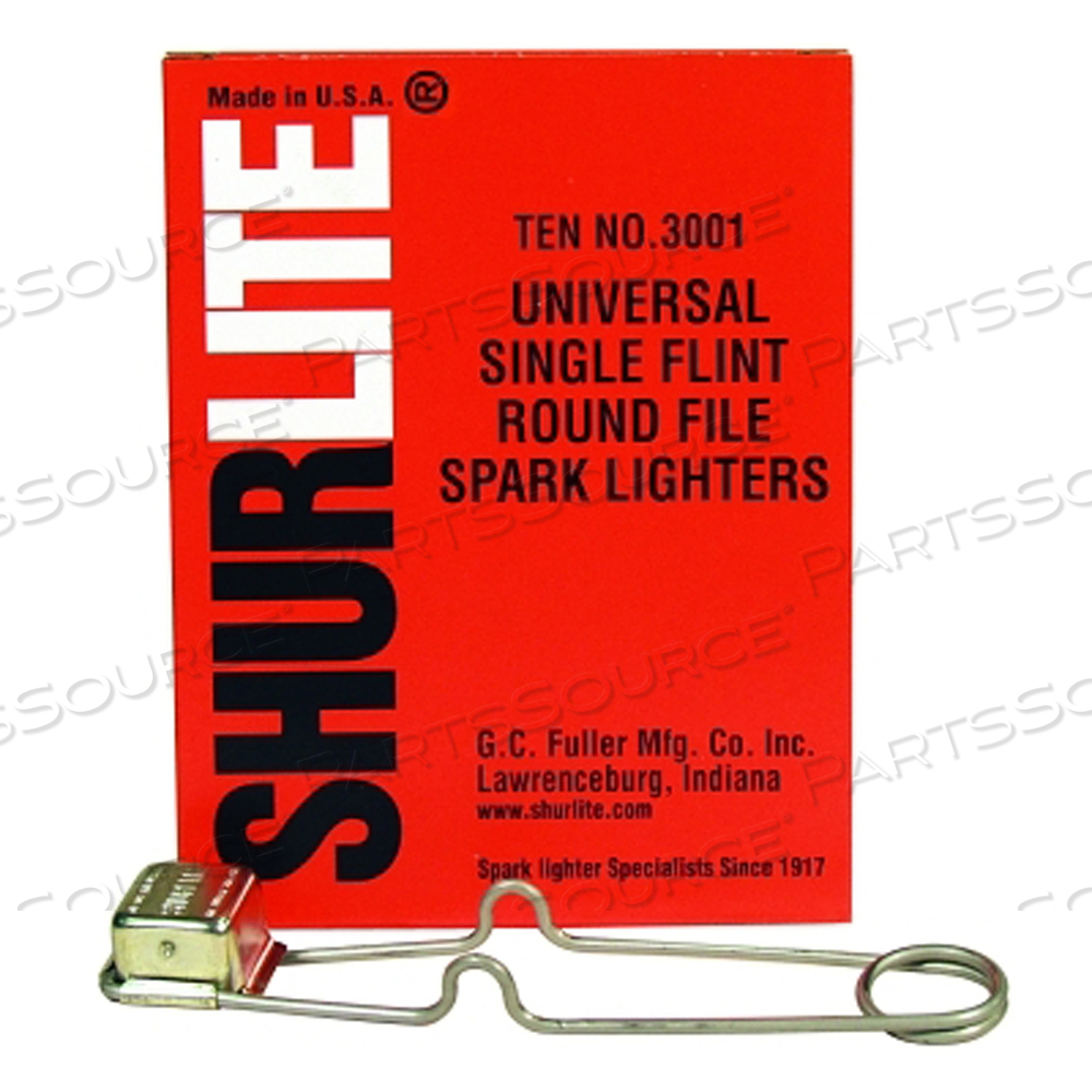 SHURLITE SPARK LIGHTER, UNIVERSAL SINGLE-FLINT ROUND LIGHTER by GC Fuller SHURLITE SPARK LIGHTER, UNIVERSAL SINGLE-FLINT ROUND LIGHTER by GC Fuller