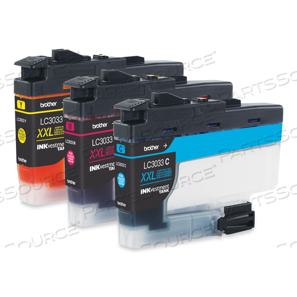 LC30333PKS INKVESTMENT SUPER HIGH-YIELD INK, 1,500 PAGE-YIELD, CYAN/MAGENTA/YELLOW by Brother