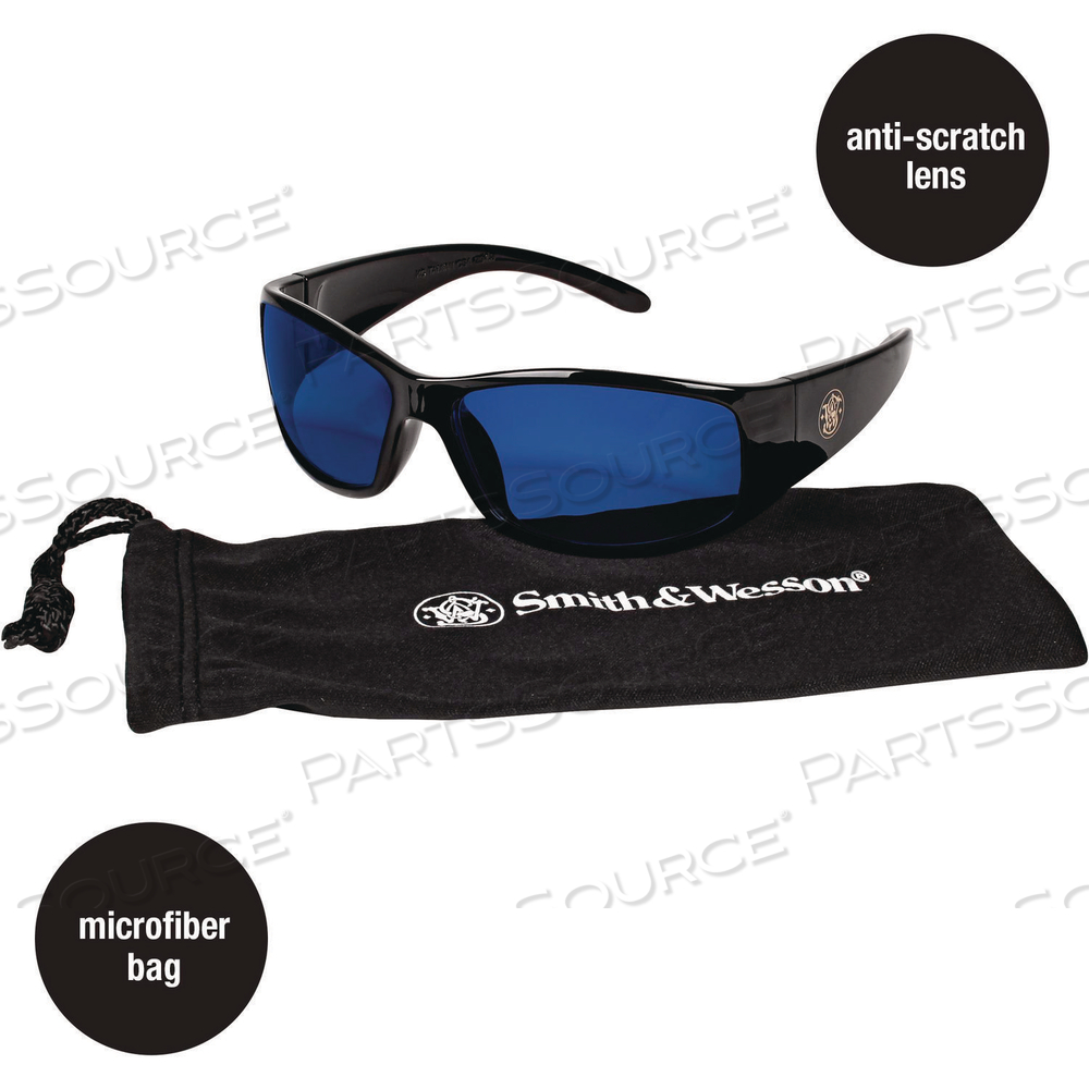 SAFETY GLASSES BLUE MIRROR by Smith & Wesson