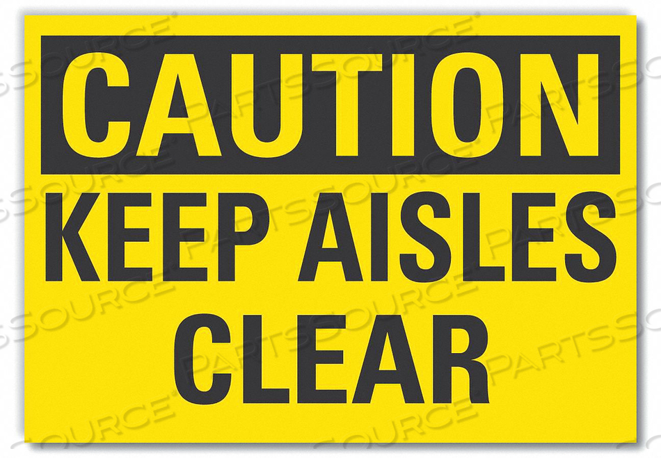 CAUTION SIGN 3-1/2 X 5 VINYL by Lyle Signs Inc.
