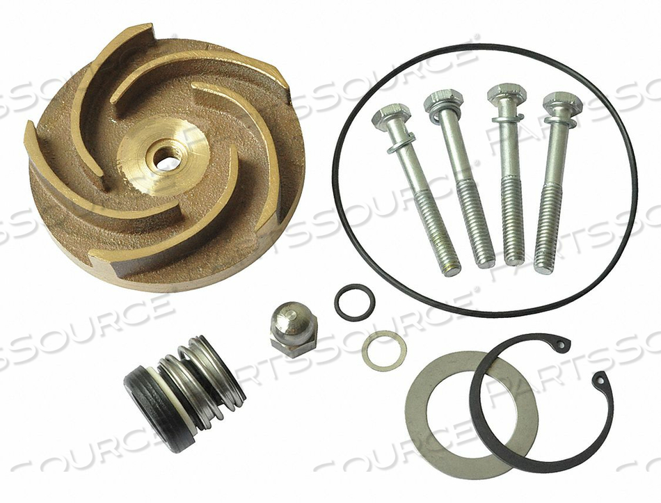PUMP REPAIR KIT, COMPATIBLE WITH BRAND DAYTON, INCLUDES (4) 5/16 IN -18 HEX HEAD BOLTS, (4) LOCKWASHERS, IMPELLER SHIM KIT, IMPELLER WITH LO by DAYTON ELECTRIC MANUFACTURING CO