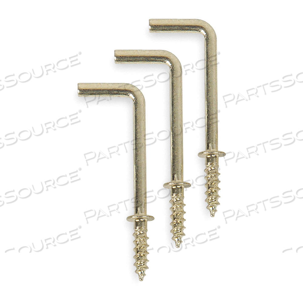 SHOULDER HOOK, SCREW-IN, 1 POINTS PER HOOK, BRASS, 1 1/2 IN PROJECTION, STEEL by Approved Vendor