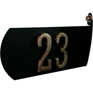 SPIRA ALUMINUM ADDRESS PLATE FOR SPIRA MAILBOXES - BLACK WITH 10 CAST ALUMINUM NUMBERS by 603 Products LLC