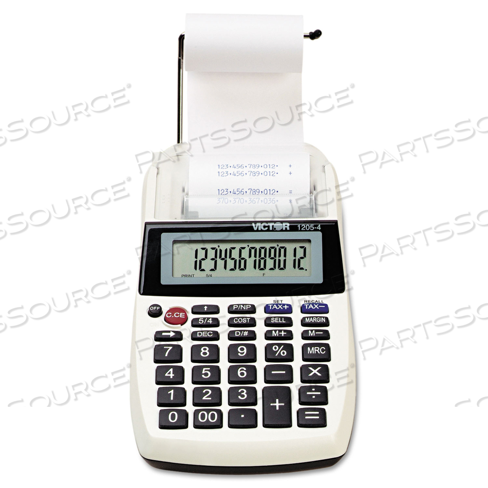 1205-4 PALM/DESKTOP ONE-COLOR PRINTING CALCULATOR, BLACK PRINT, 2 LINES/SEC by Victor Technology, LLC