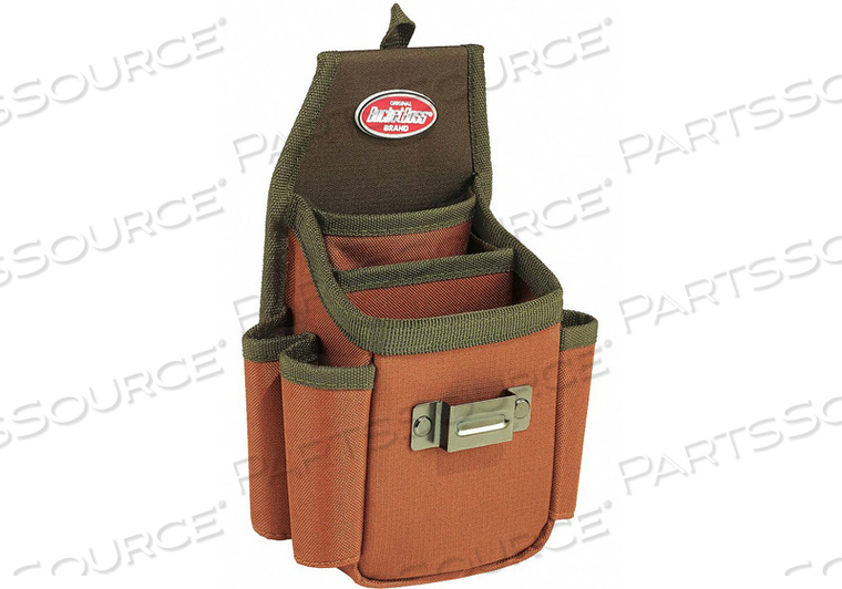 TOOL POUCH BROWN/GREEN 2 POCKETS 6-1/2 W by Bucket Boss TOOL POUCH BROWN/GREEN 2 POCKETS 6-1/2 W by Bucket Boss