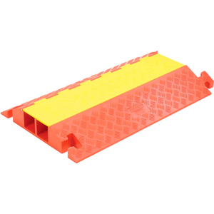 2-CHANNEL HEAVY DUTY CABLE GUARD, 36"L X 22"W X 4-1/8"H, YELLOW/ORANGE by Checkers