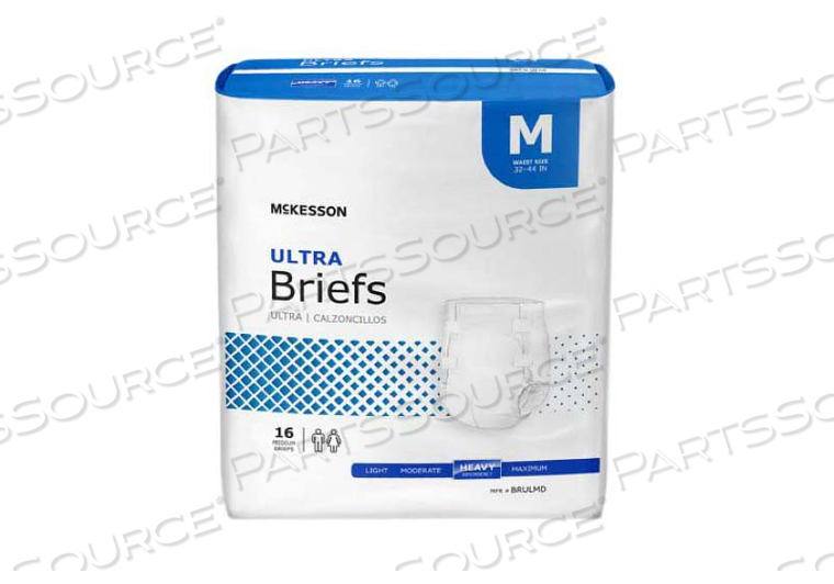 ULTRA HEAVY ABSORBENCY INCONTINENCE BRIEF, MEDIUM (16 PER BAG) by McKesson