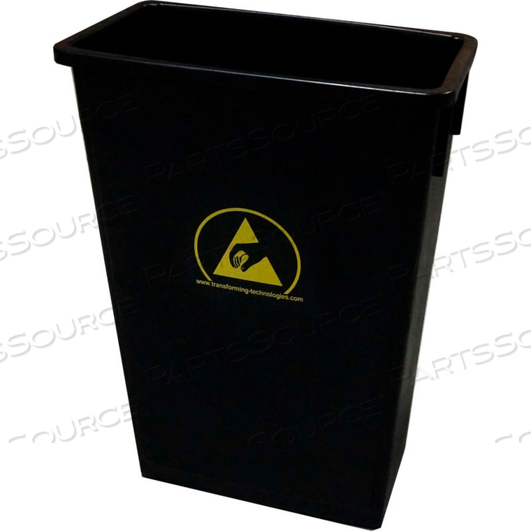 22 GALLON ANTI-STATIC WASTE BASKET, BLACK by Transforming Technologies LLC 22 GALLON ANTI-STATIC WASTE BASKET, BLACK by Transforming Technologies LLC