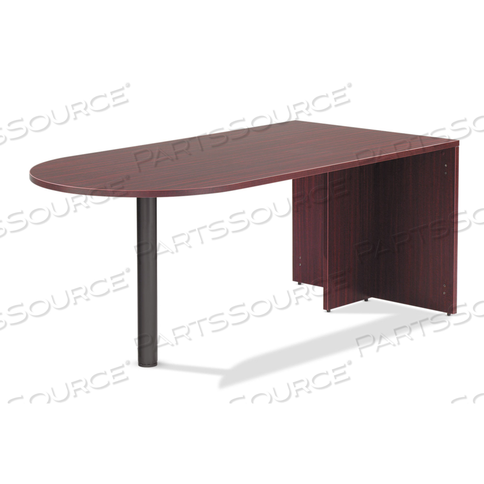 ALERA VALENCIA SERIES D-TOP DESK, 71" X 35.5" X 29.63", MAHOGANY by Alera