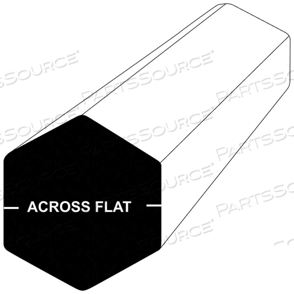 1018 CARBON STEEL HEX BAR, 5/16 IN HEX WD, +/-0.002 IN, 6 FT OVERALL LG, STD, COLD FINISHED, MILL by Approved Vendor