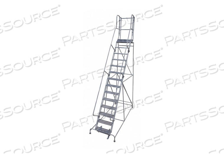 ROLLING LADDER STEEL 202IN. H. GRAY by Cotterman