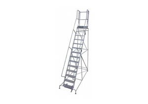 ROLLING LADDER STEEL 202IN. H. GRAY by Cotterman