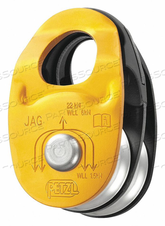 PULLEY WITH FIXED POINT 4946 LB. GOLD by Petzl