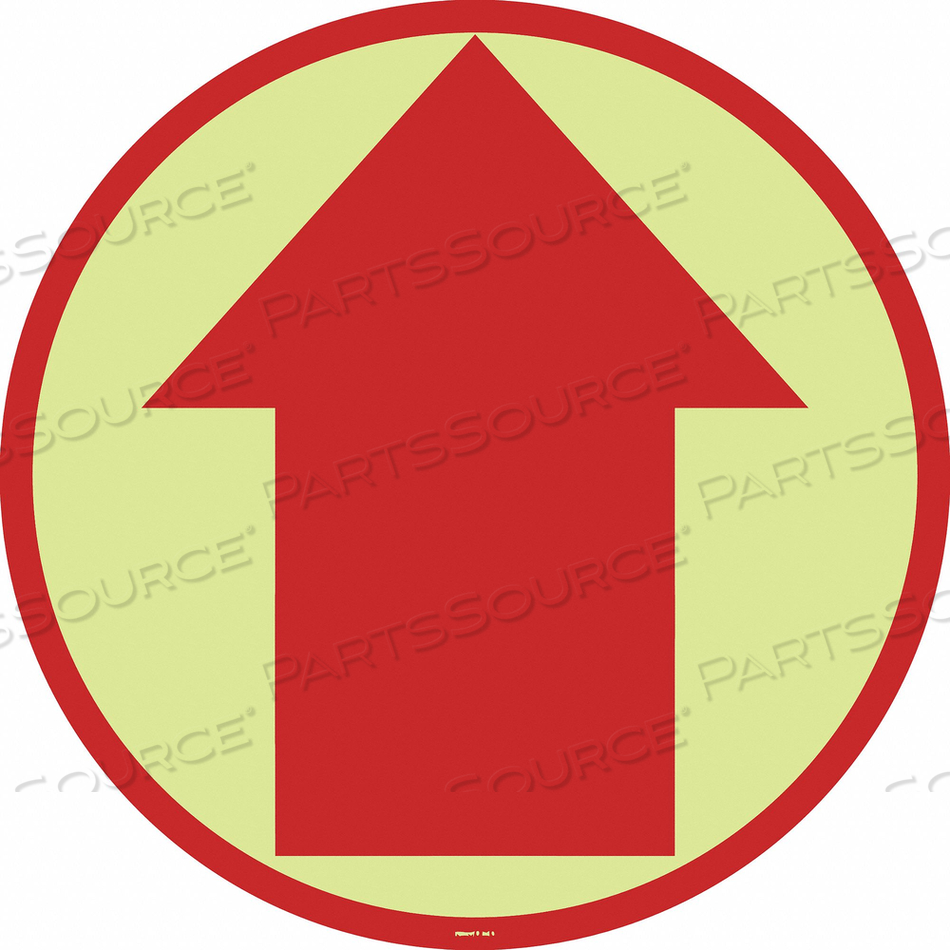 FLOOR SIGN DIRECTIONAL ARROW 17 X17 by Strance, Inc.