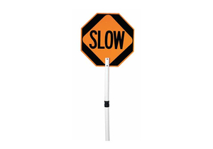 PADDLE SIGN, TRAFFIC PADDLE SIGN, 105 IN OVERALL HT, 24 IN SIGN HT, HANDLE by Cortina PADDLE SIGN, TRAFFIC PADDLE SIGN, 105 IN OVERALL HT, 24 IN SIGN HT, HANDLE by Cortina