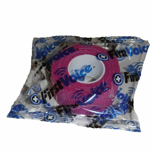 FIRST VOICE 1" X 5 YARDS SELF ADHESIVE BANDAGE, NON-LATEX, BRIGHT PINK by First Voice FIRST VOICE 1" X 5 YARDS SELF ADHESIVE BANDAGE, NON-LATEX, BRIGHT PINK by First Voice