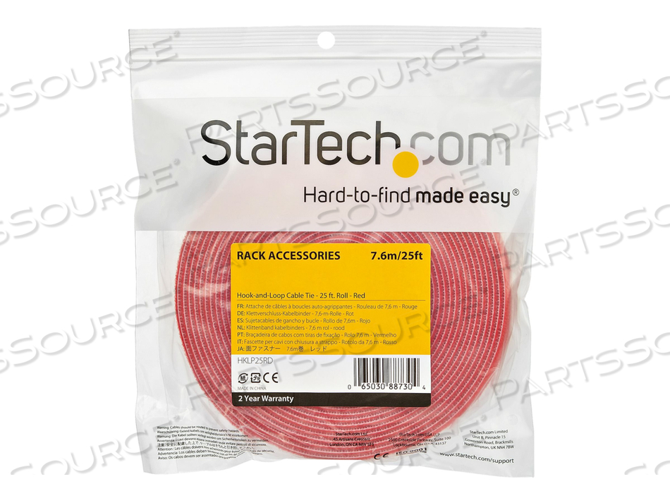 25FT HOOK AND LOOP ROLL, CUT-TO-SIZE REUSABLE CABLE TIES, BULK INDUSTRIAL WIRE FASTENER TAPE / ADJUSTABLE FABRIC WRAPS RED / RESUABLE SELF G by StarTech.com Ltd. 25FT HOOK AND LOOP ROLL, CUT-TO-SIZE REUSABLE CABLE TIES, BULK INDUSTRIAL WIRE FASTENER TAPE / ADJUSTABLE FABRIC WRAPS RED / RESUABLE SELF G by StarTech.com Ltd.
