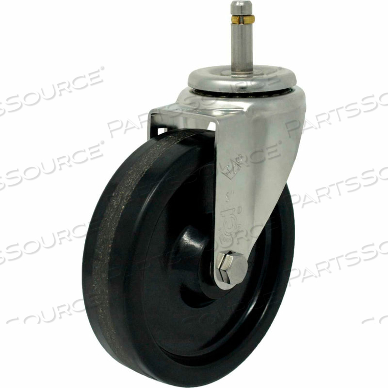 CASTERS SWIVEL STEM CASTER - 5"DIA. PHENOLIC, BORE WITH 1-3/8"H STEM by Superior Casters, Inc.
