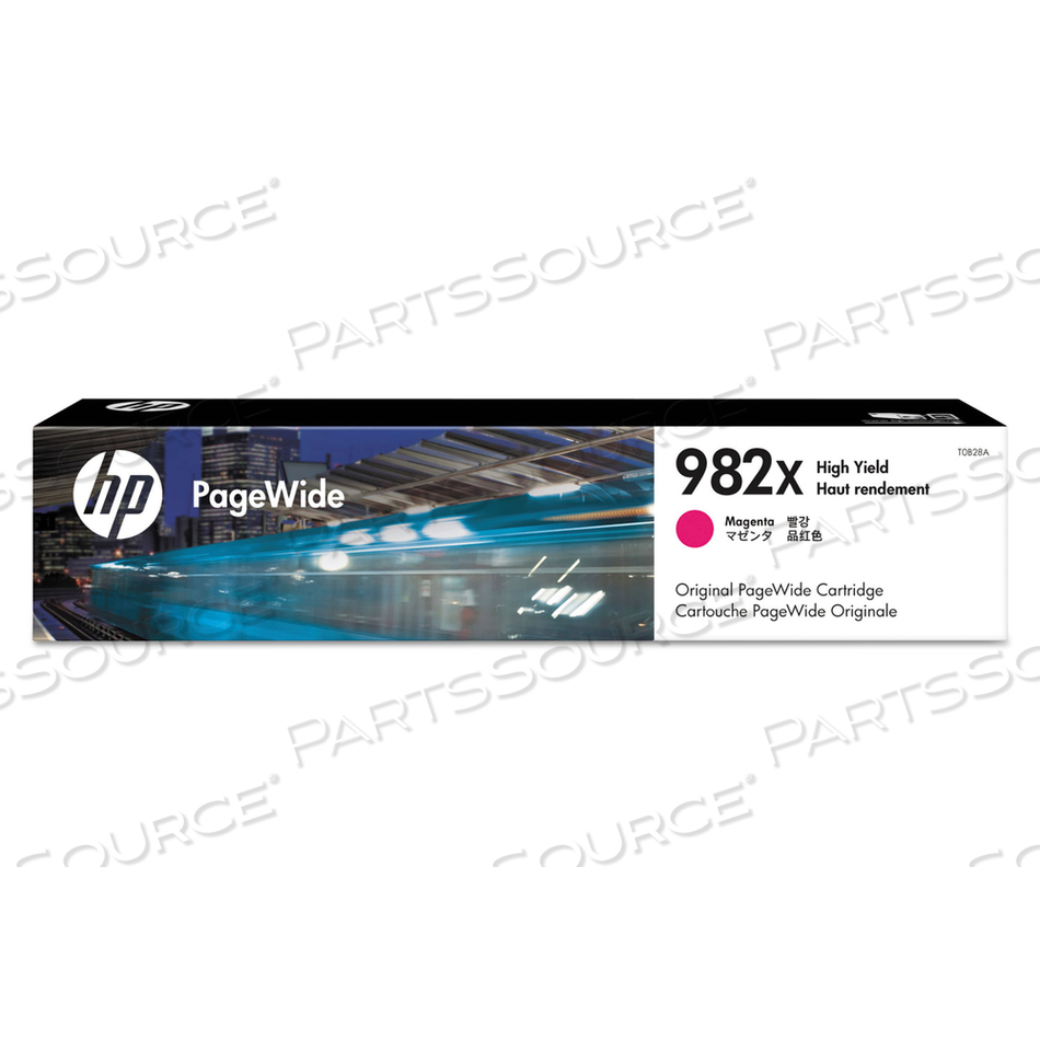 HP 982X, (T0B28A) HIGH-YIELD MAGENTA ORIGINAL PAGEWIDE CARTRIDGE by HP (Hewlett-Packard)