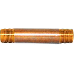 1/4" X 9" BRASS PIPE NIPPLE, SCHEDULE 40 by Trenton Pipe Nipple Co. LLC