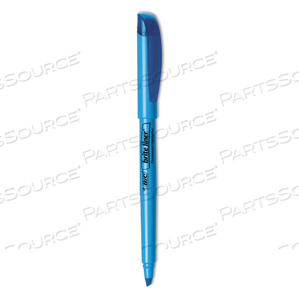 BRITE LINER HIGHLIGHTER, FLUORESCENT BLUE INK, CHISEL TIP, BLUE/BLACK BARREL by BIC BRITE LINER HIGHLIGHTER, FLUORESCENT BLUE INK, CHISEL TIP, BLUE/BLACK BARREL by BIC