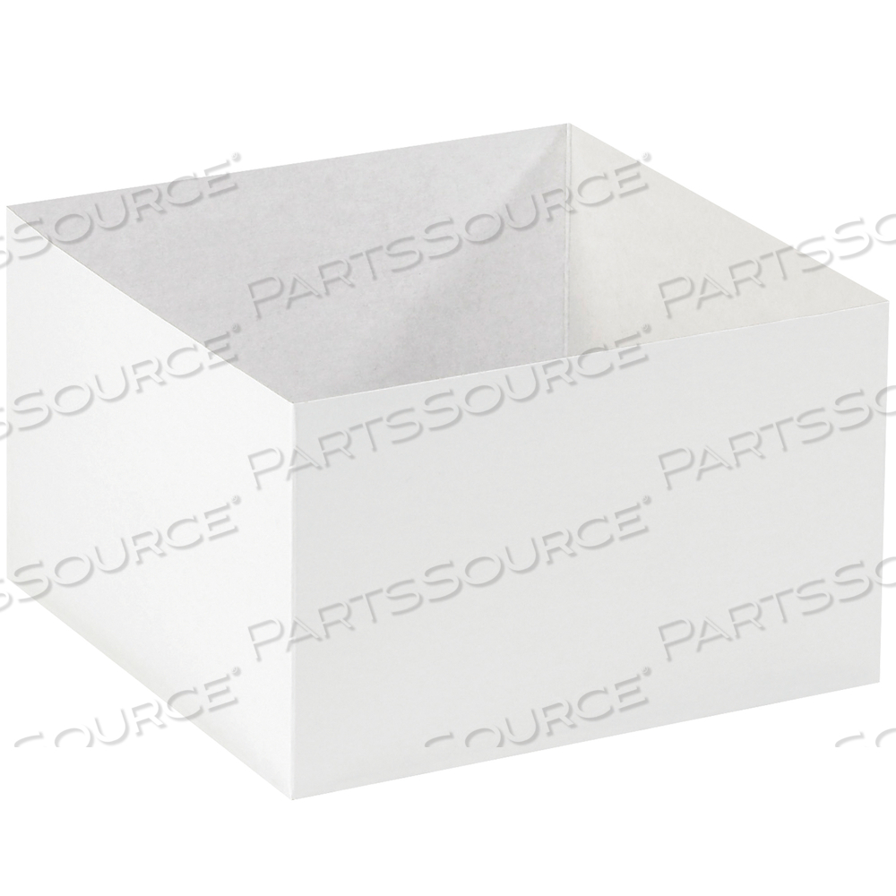 DELUXE GIFT BOX BOTTOMS, 10" X 10" X 6", WHITE, 50/CASE by BOX Partners (Box Acquisitions, LLC)