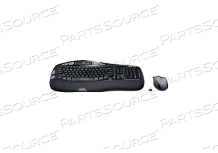 WIRELESS KEYBOARD AND MOUSE ASSEMBLY, BLACK, PLASTIC by Logitech