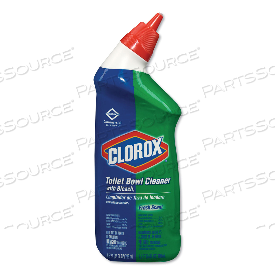 TOILET BOWL CLEANER WITH BLEACH, FRESH SCENT, 24 OZ BOTTLE, 12/CARTON by Clorox