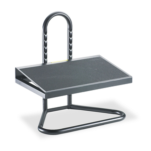 TASK MASTER ADJUSTABLE HEIGHT FOOTREST, 20W X 12D X 5.5 TO 15H, BLACK by Safco TASK MASTER ADJUSTABLE HEIGHT FOOTREST, 20W X 12D X 5.5 TO 15H, BLACK by Safco