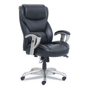 EMERSON BIG AND TALL TASK CHAIR, SUPPORTS UP TO 400 LB, 19.5" TO 22.5" SEAT HEIGHT, BLACK SEAT/BACK, SILVER BASE by SertaPedic EMERSON BIG AND TALL TASK CHAIR, SUPPORTS UP TO 400 LB, 19.5" TO 22.5" SEAT HEIGHT, BLACK SEAT/BACK, SILVER BASE by SertaPedic