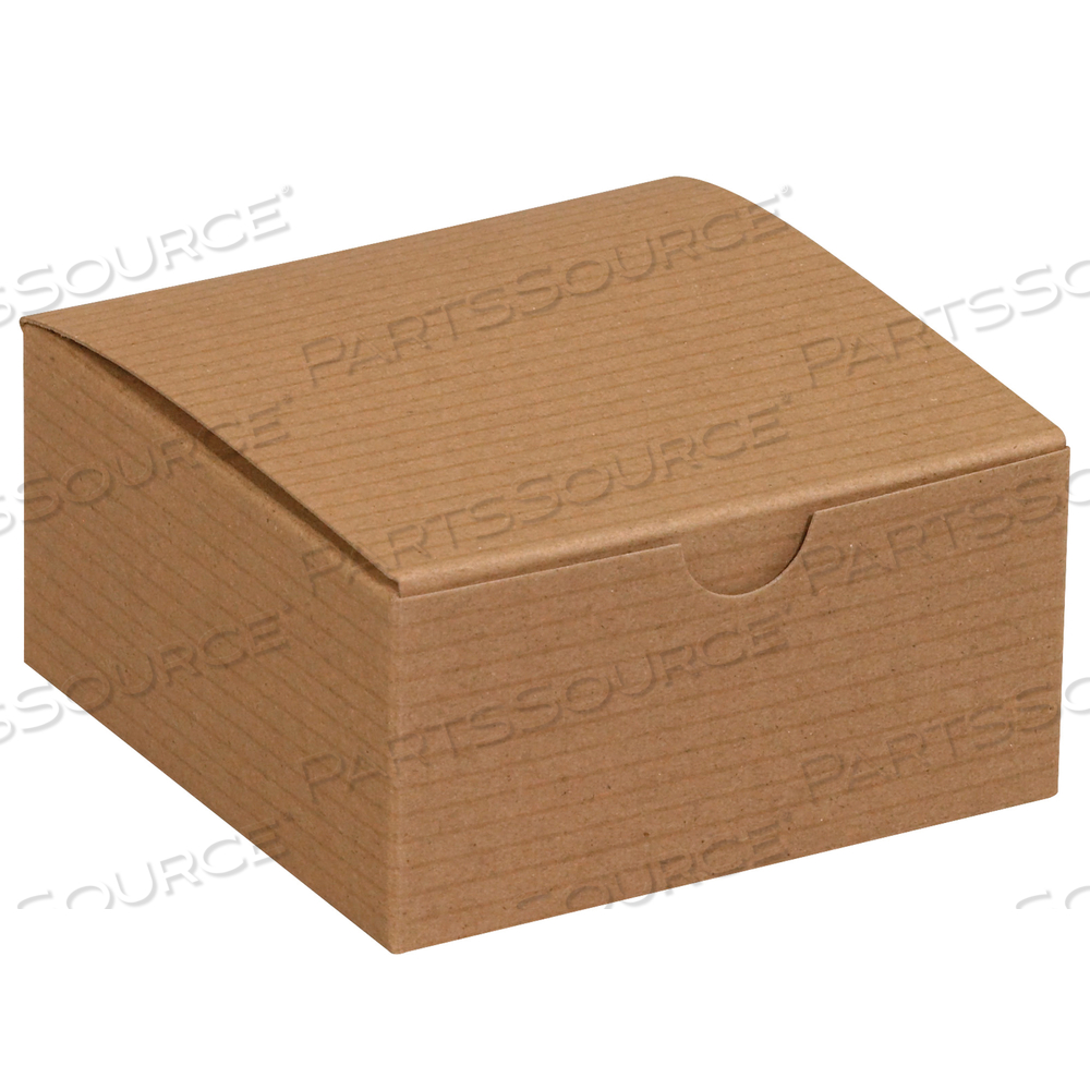 GIFT BOXES, 4" X 4" X 2", KRAFT, 100/CASE by BOX Partners (Box Acquisitions, LLC)