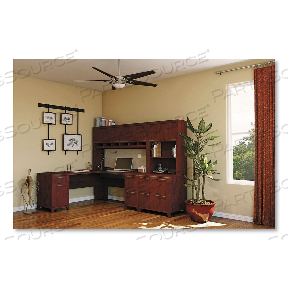 ENTERPRISE COLLECTION DOUBLE PEDESTAL DESK, 70.13" X 28.63" X 29.75", MOCHA CHERRY, (BOX 1 OF 2) 