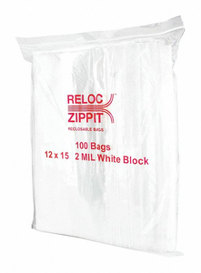 RECLOSABLE BAG STANDARD LDPE SEAL PK1000 by Reloc Zippit