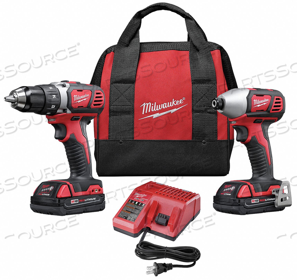2691-22 MILWAUKEE CORDLESS COMBO SET,2 PC, COMPACT DRILL AND IMPACT DRIVER by Milwaukee Electric Tools 2691-22 MILWAUKEE CORDLESS COMBO SET,2 PC, COMPACT DRILL AND IMPACT DRIVER by Milwaukee Electric Tools