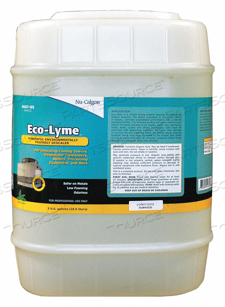 ECO-LYME DESCALER 5 GAL PAIL by Nu-Calgon