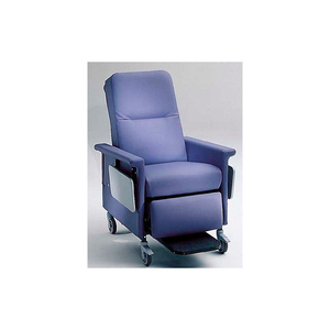 RECLINER, 5" CASTERS, PUSH BAR & SIDE TABLE, BONNIE BLUE by NK Products (Formerly I-Rep Therapy Products)